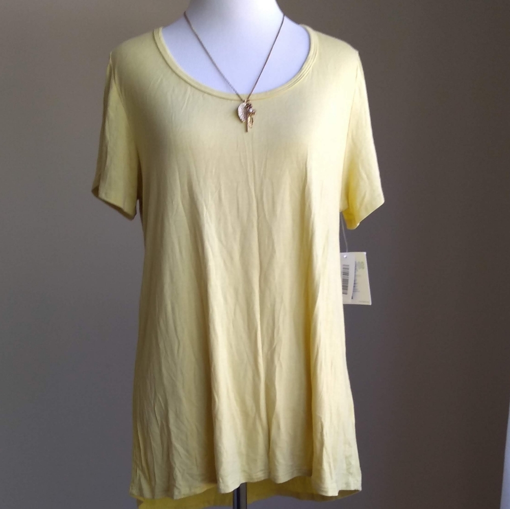 Lularoe classic tee-lightweight solid mustard, Med